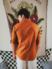 Upcycled Patchwork Linen Shirt