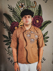 Temple Asymmetric Linen Shirt