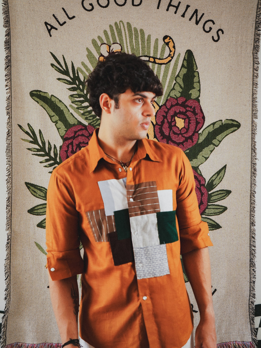 Upcycled Patchwork Linen Shirt