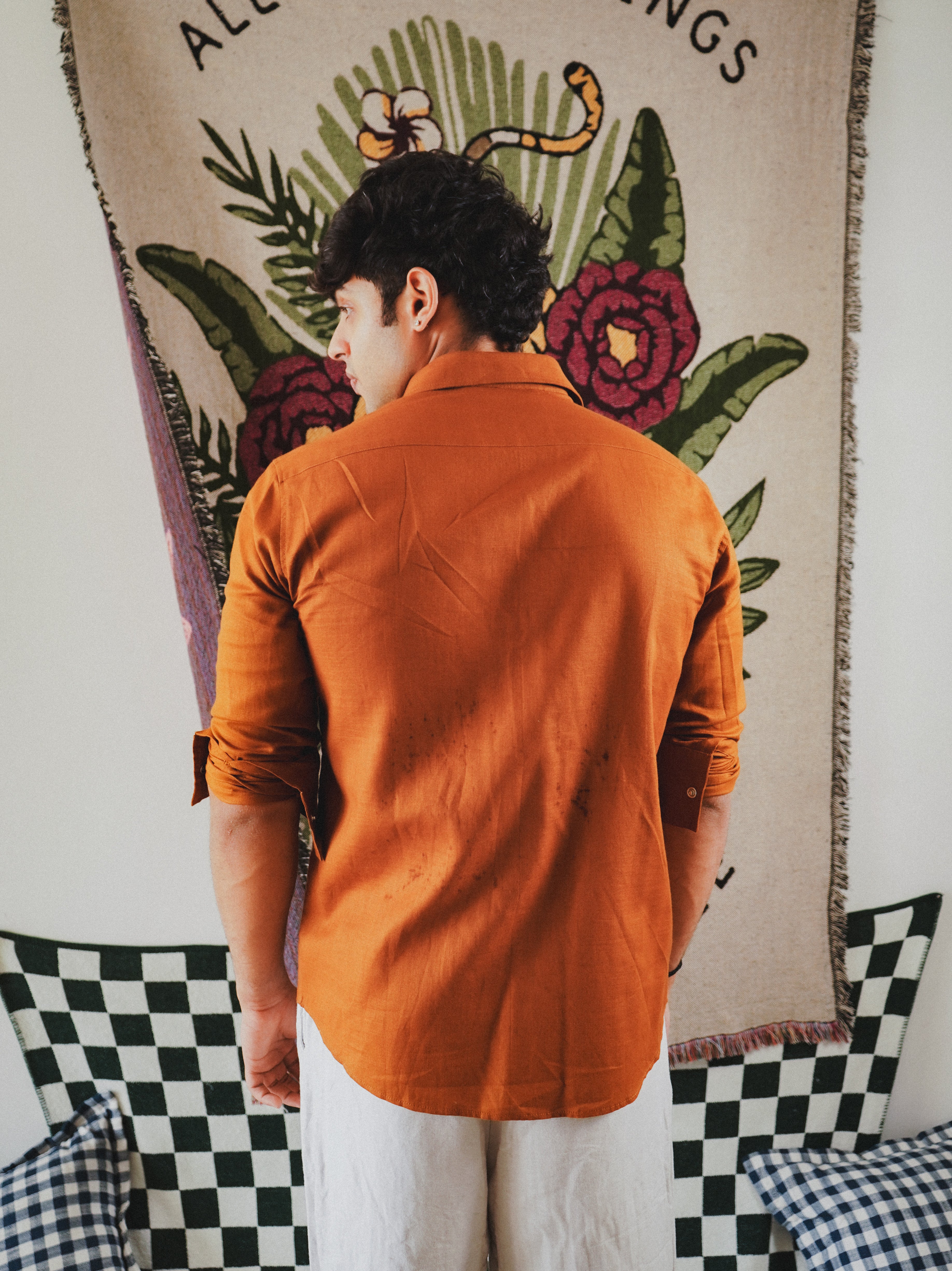 Upcycled Patchwork Linen Shirt