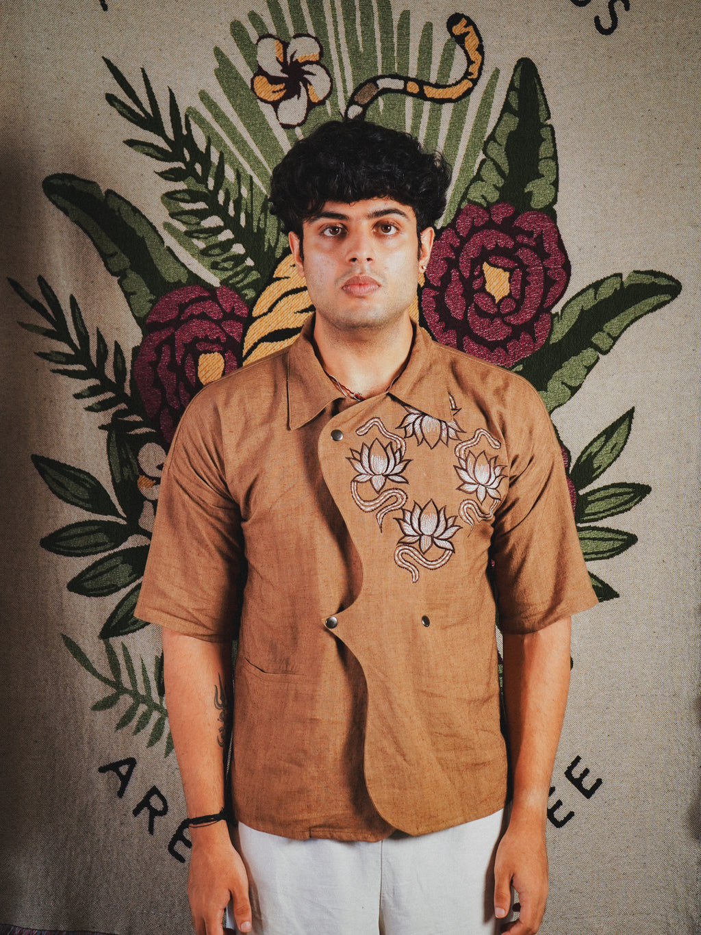 Temple Asymmetric Linen Shirt