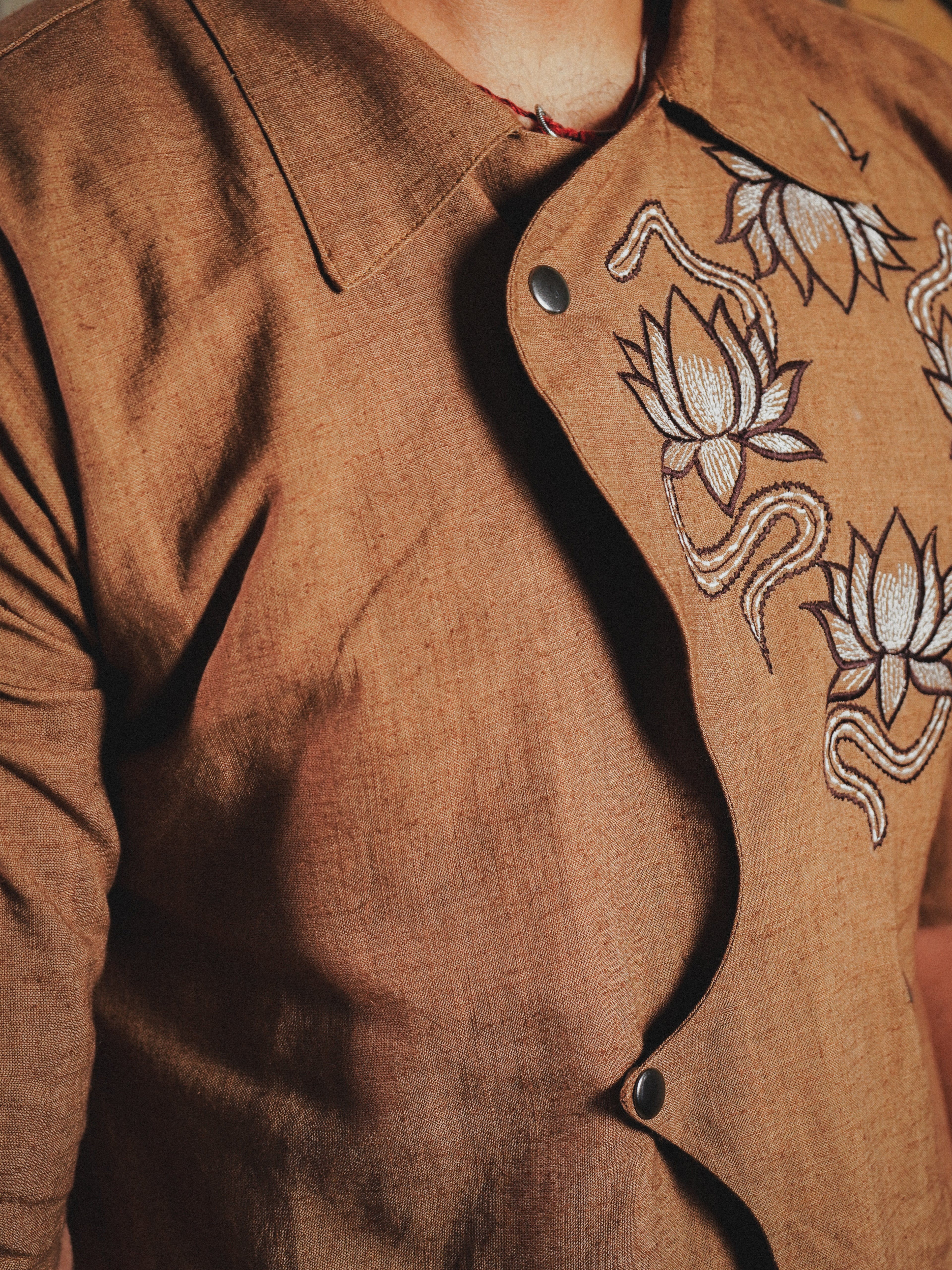 Temple Asymmetric Linen Shirt