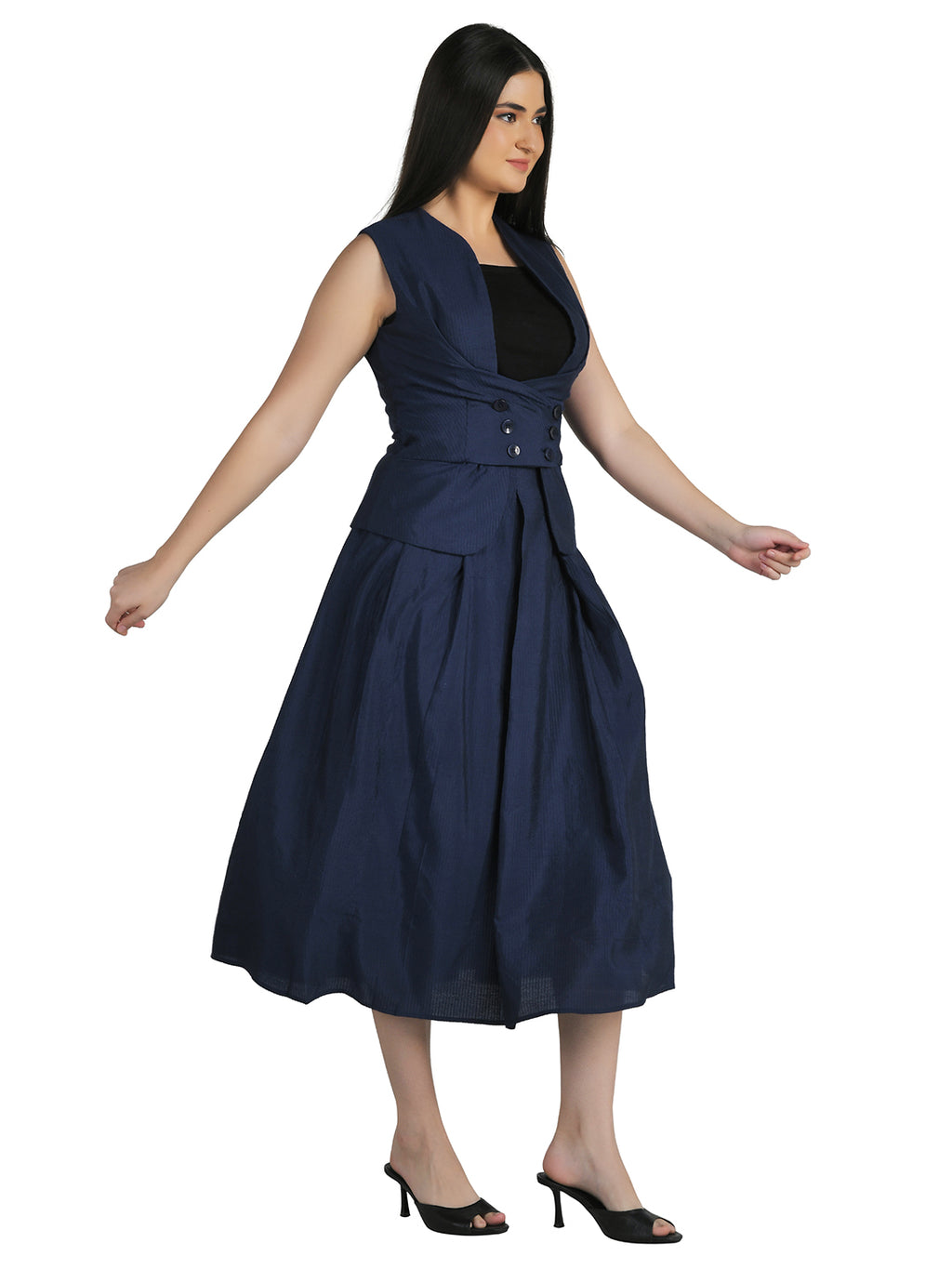 Empire Coordset Waistcoat & Pleated Skirt