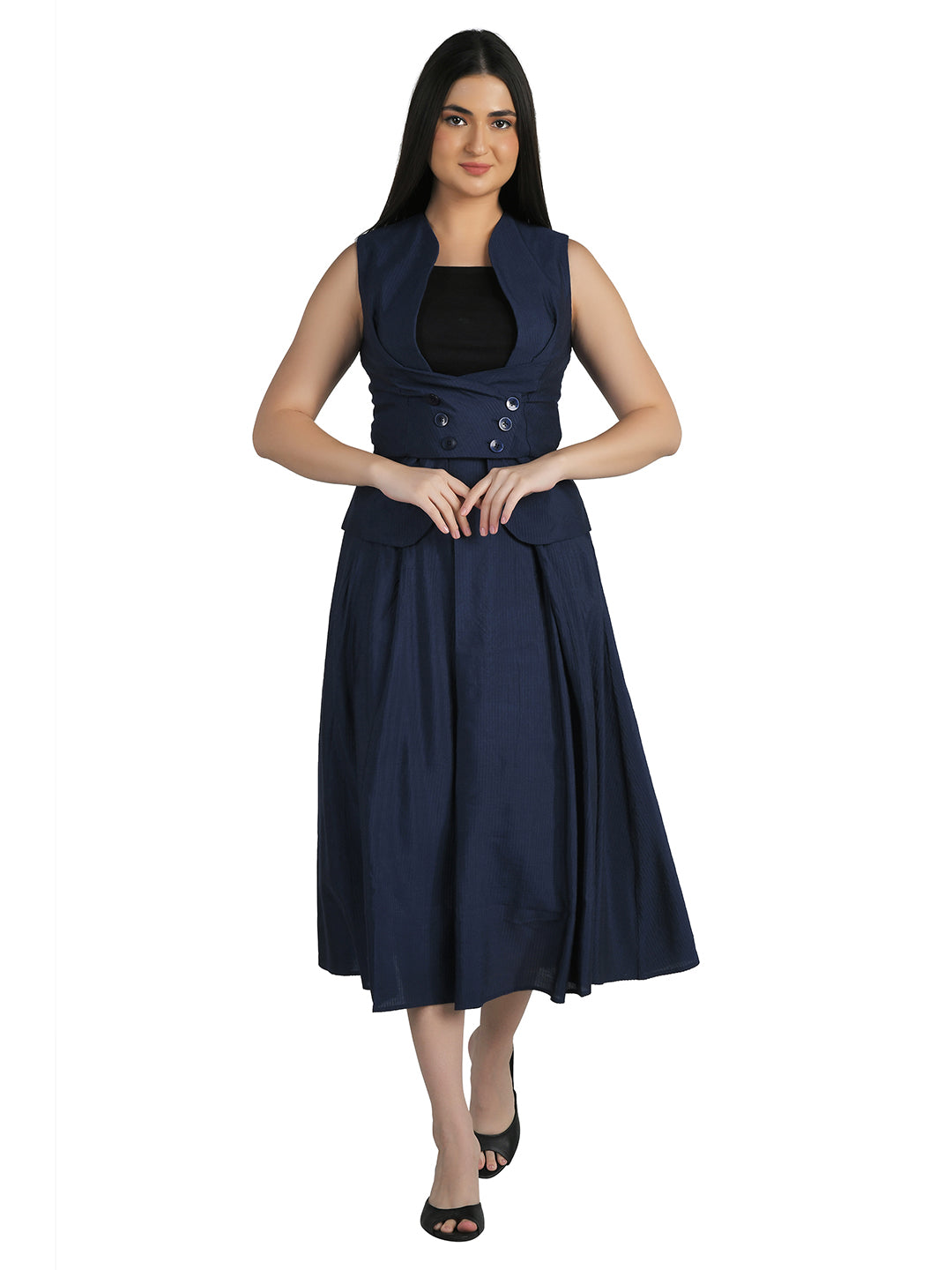 Empire Coordset Waistcoat & Pleated Skirt