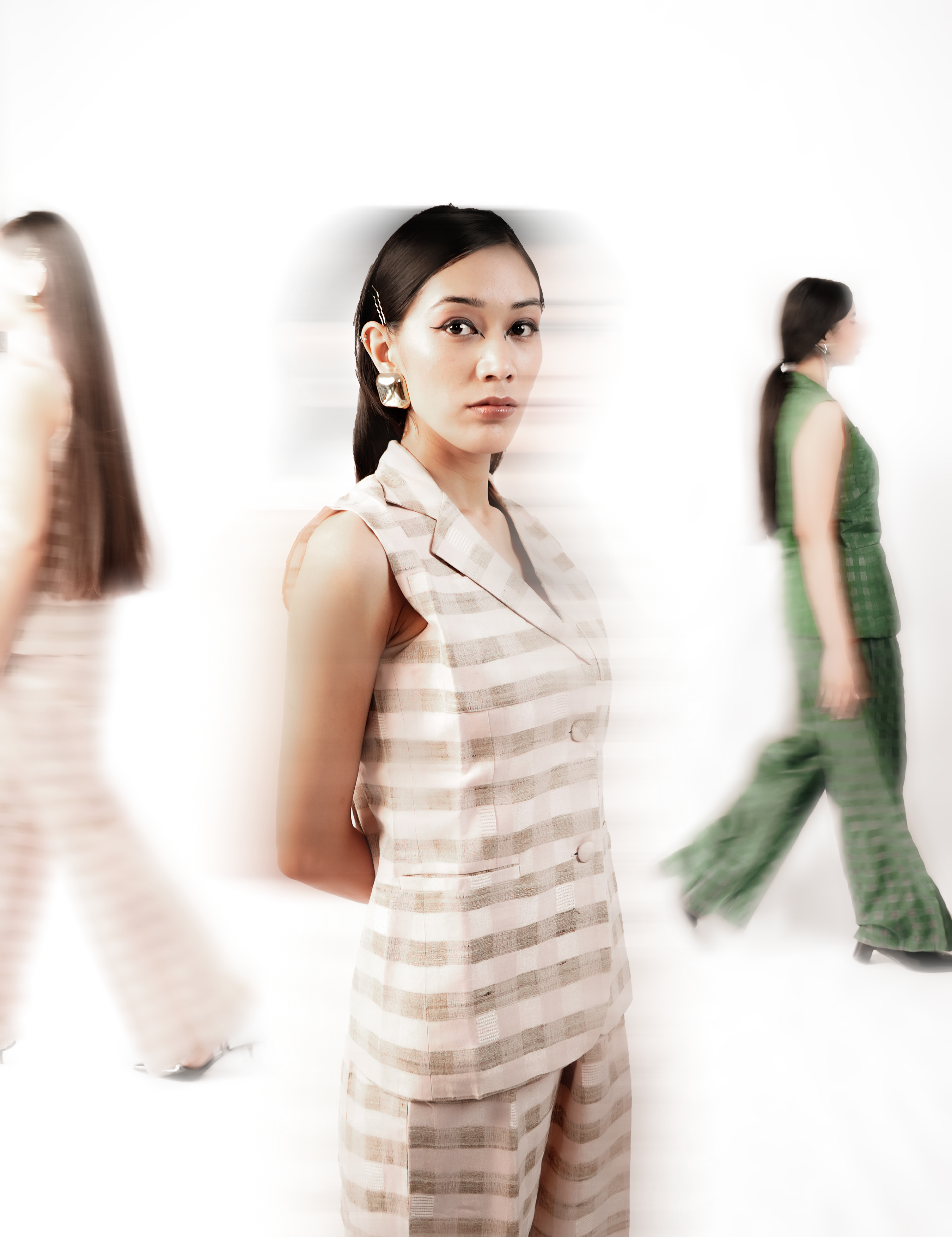 Seashell Noil Silk Coordinated Set