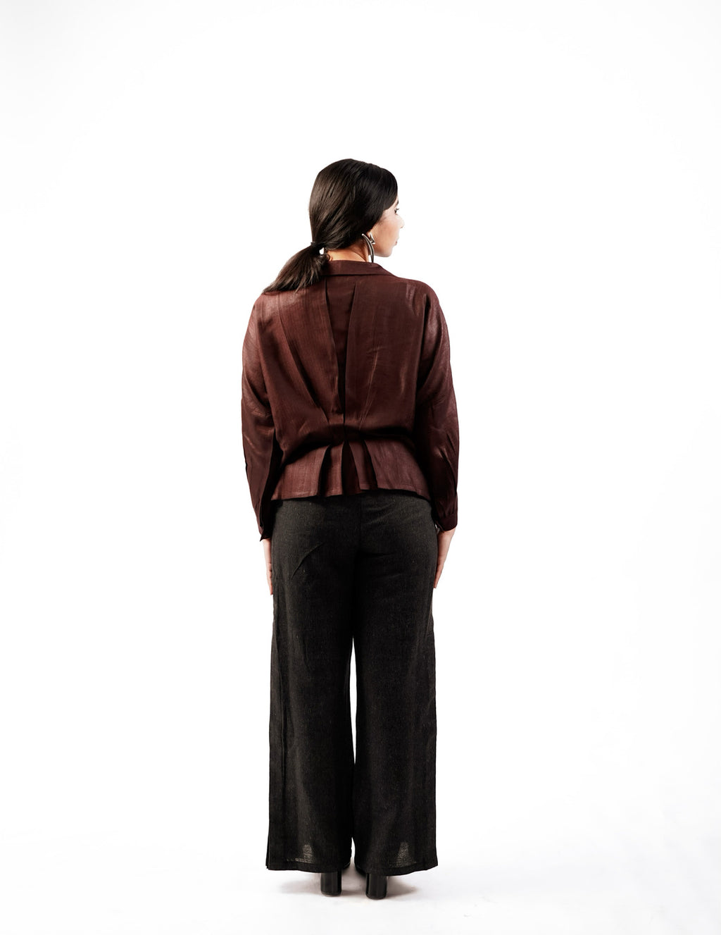 Dobbi Silk Pleated Top
