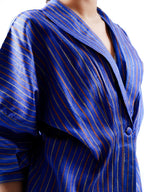 Raw Silk Pleated Top