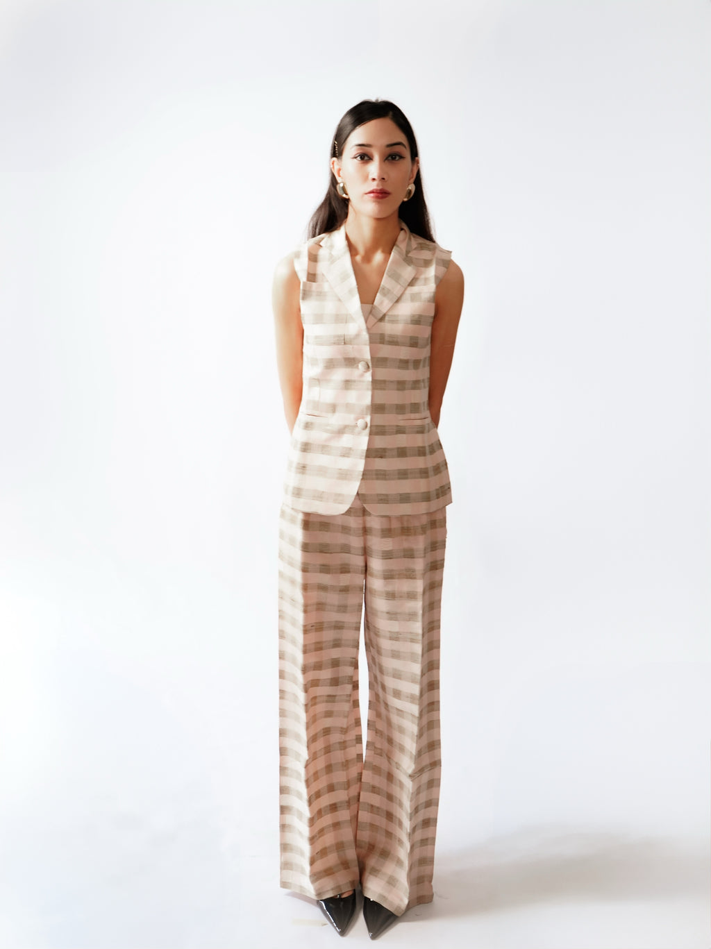 Seashell Noil Silk Coordinated Set