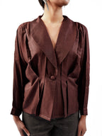 Dobbi Silk Pleated Top