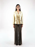 Silk Pleated Trouser
