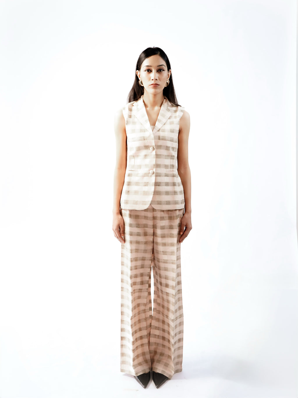 Seashell Noil Silk Coordinated Set