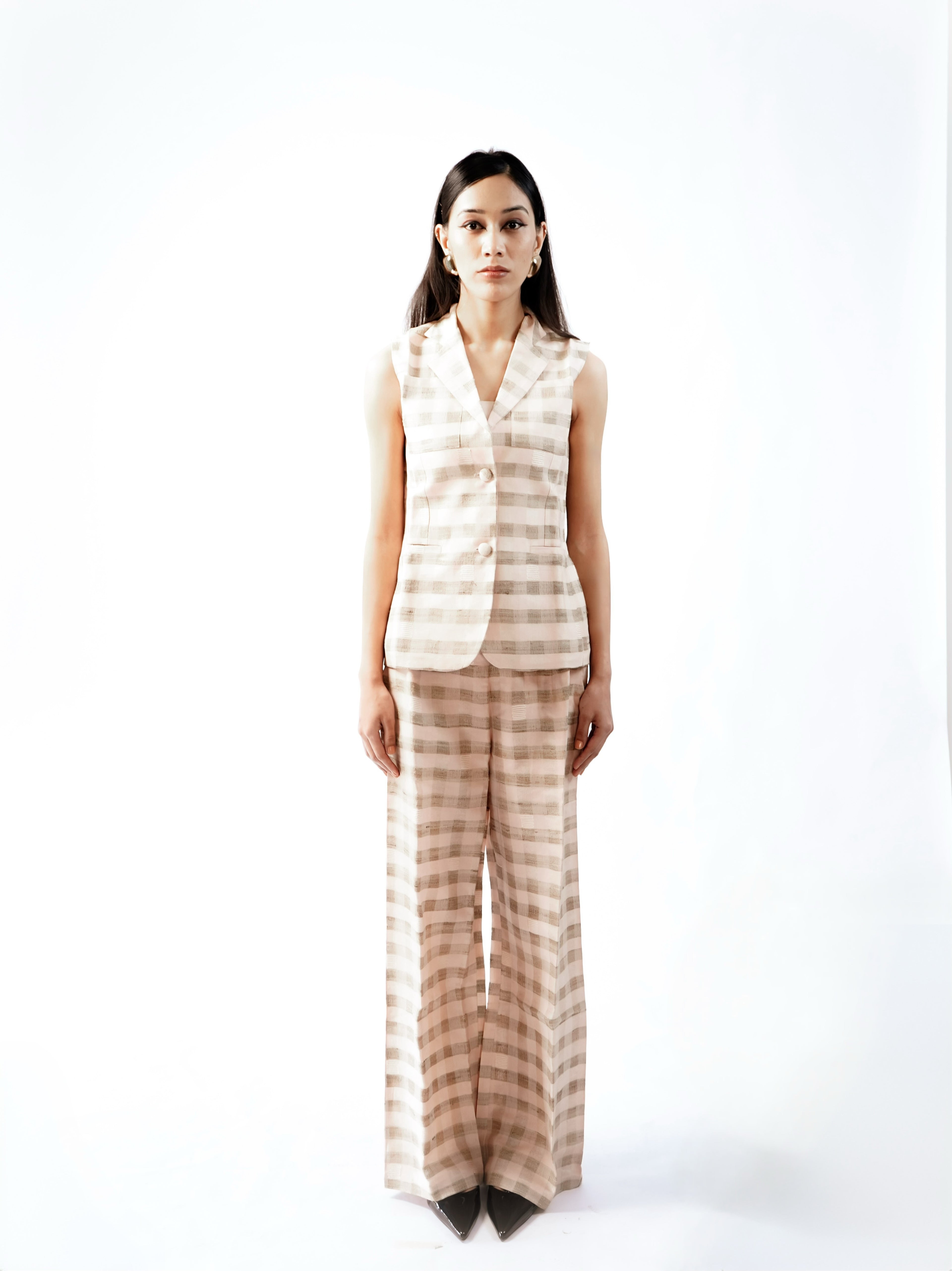 Seashell Noil Silk Coordinated Set
